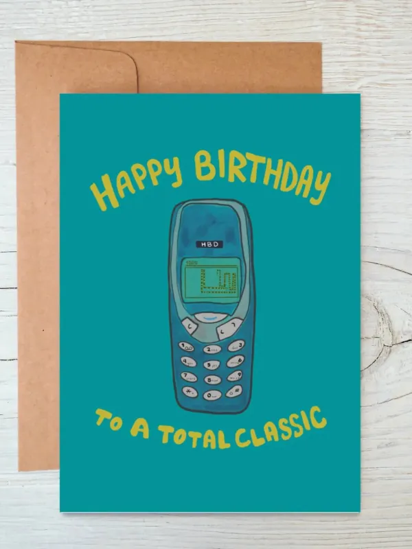 Nokia Snake Birthday Card sold by Nooworks