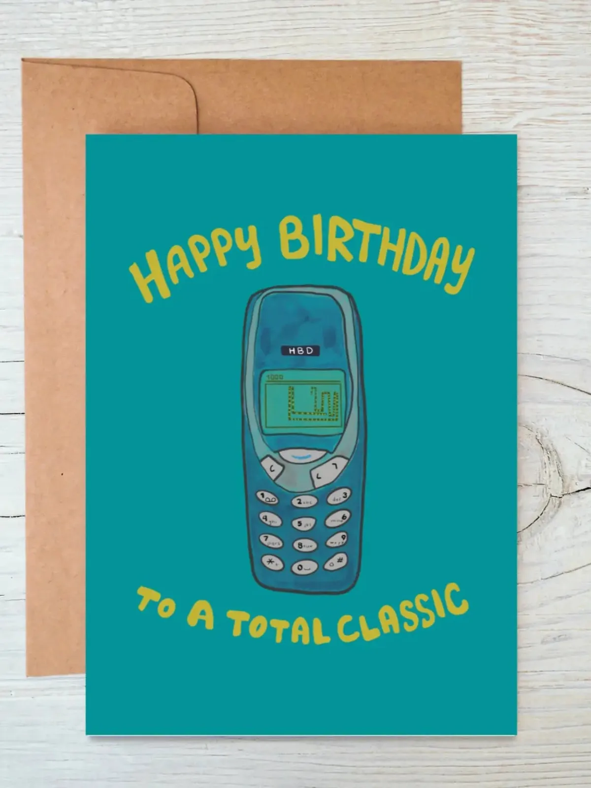 Nokia Snake Birthday Card sold by Nooworks