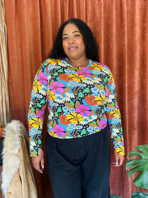 Long Sleeve Tee Cosmic Floral sold by Nooworks