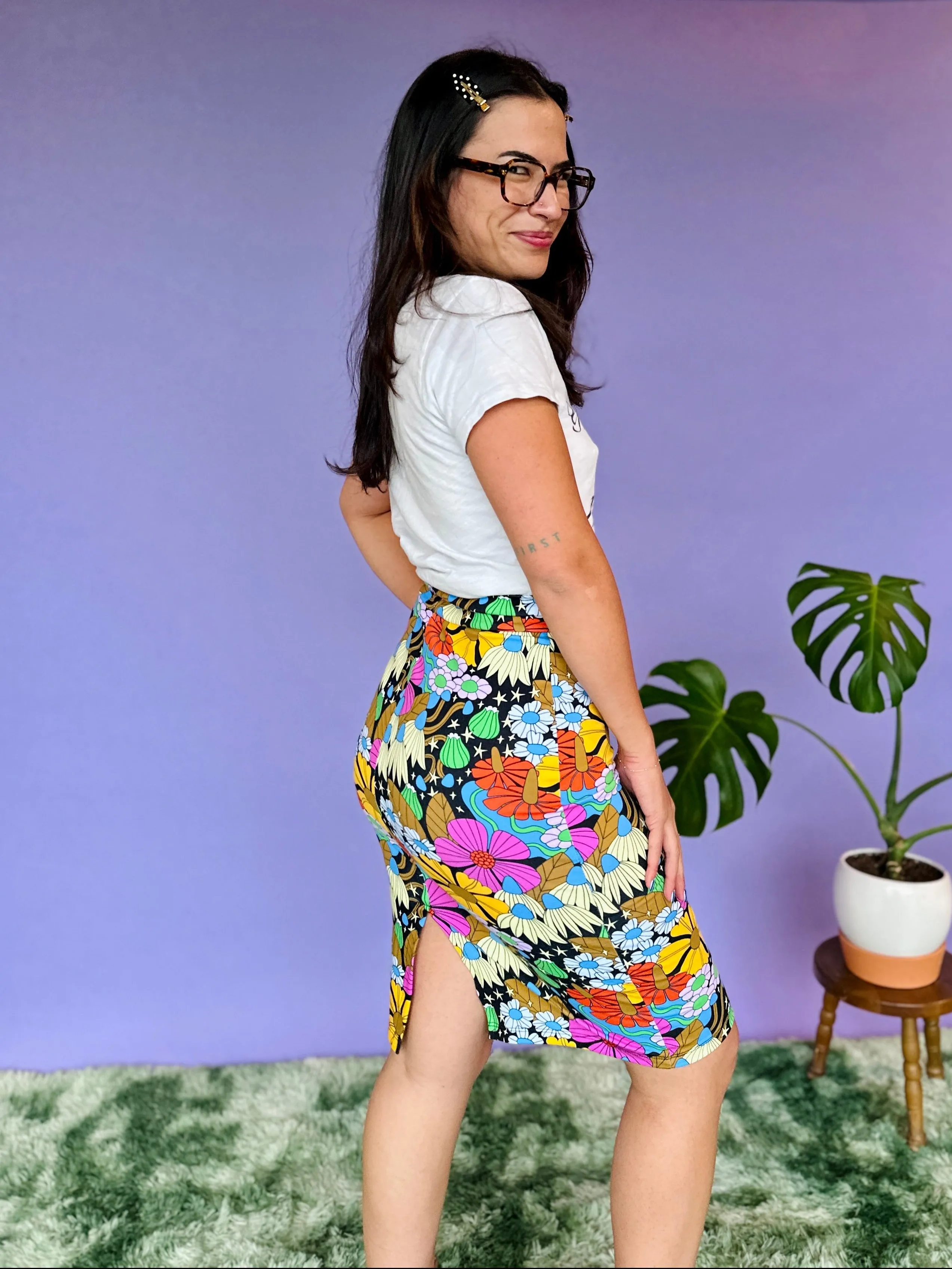 Wiggle Skirt Cosmic Floral sold by Nooworks product image thumbnail 3