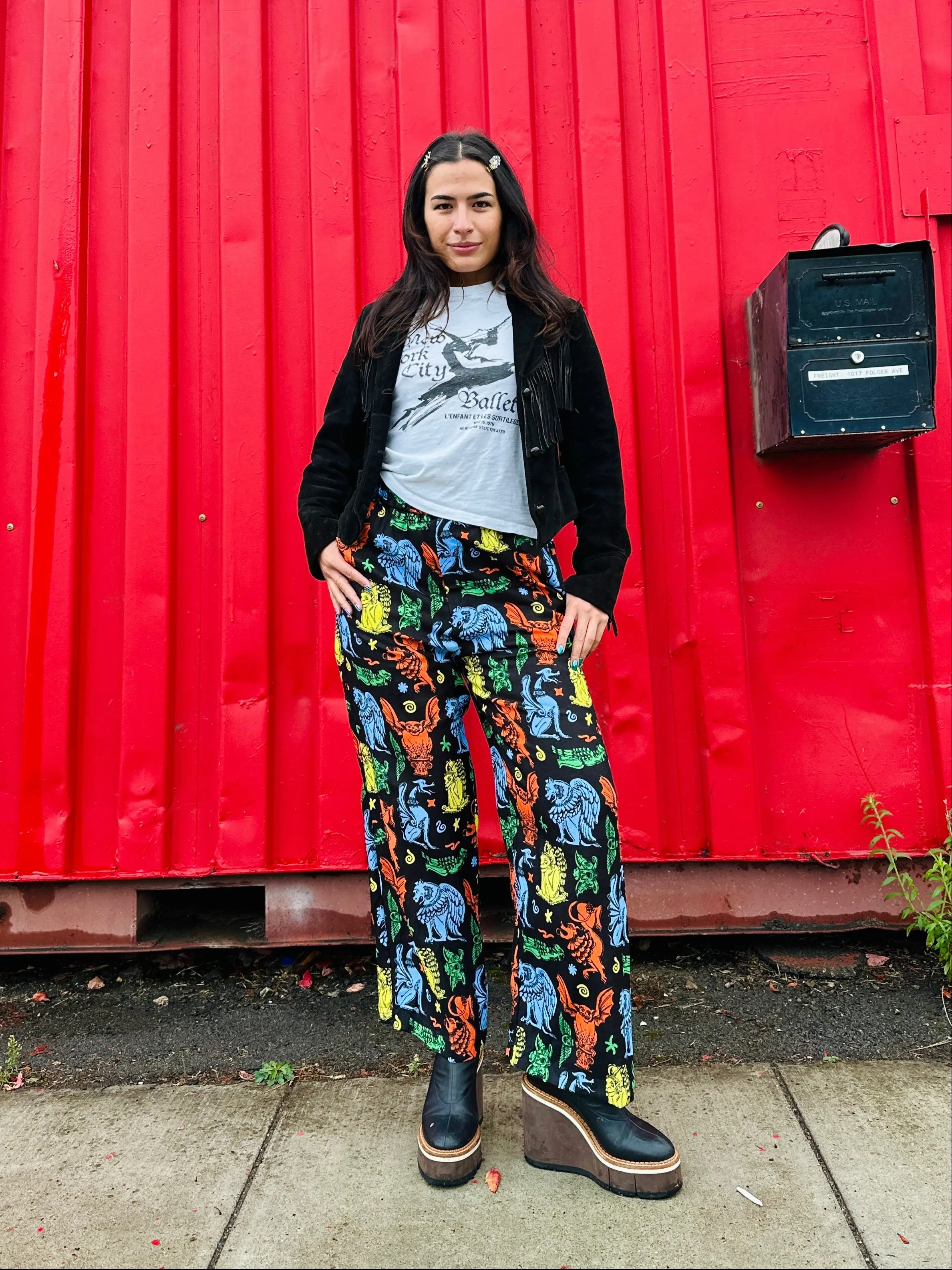 Linen Catalina Pant Gargoyles sold by Nooworks