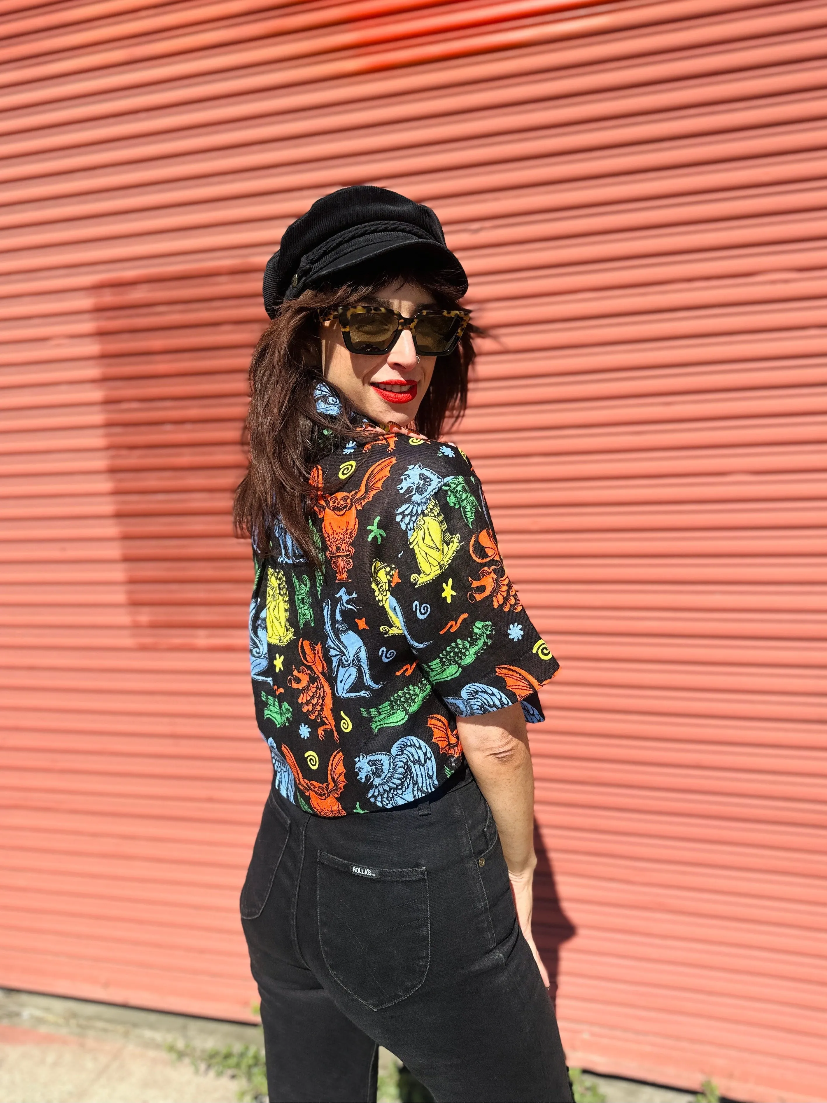 Linen Olivia Top Gargoyles sold by Nooworks product image thumbnail 4