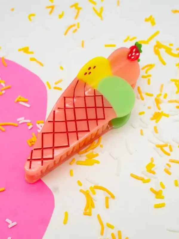 Ice Cream Cone Hair Claw sold by Nooworks