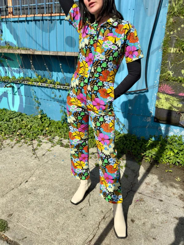 Twill Coveralls Cosmic Floral sold by Nooworks