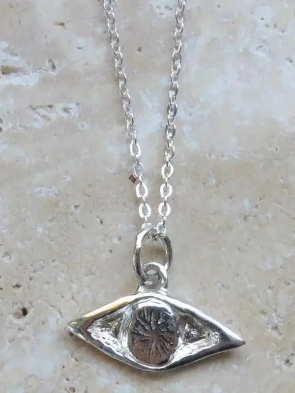 Evil Eye Talisman Necklace - Silver sold by Nooworks