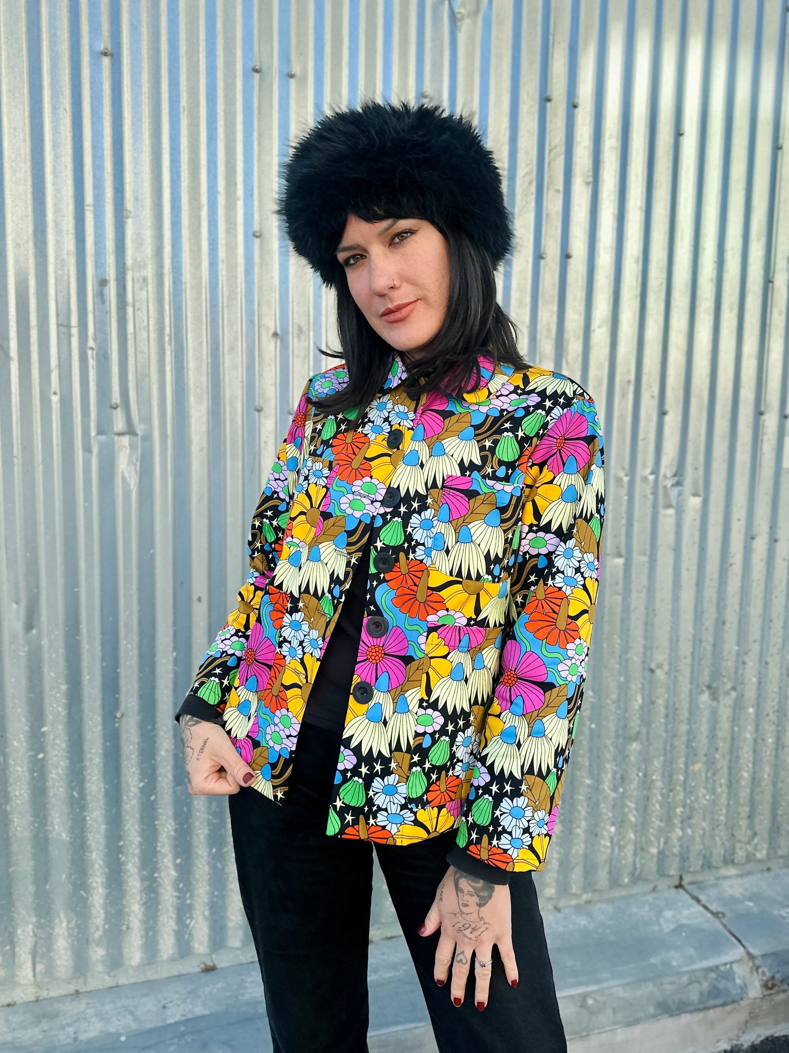 Chore Coat Cosmic Floral sold by Nooworks product image thumbnail 3