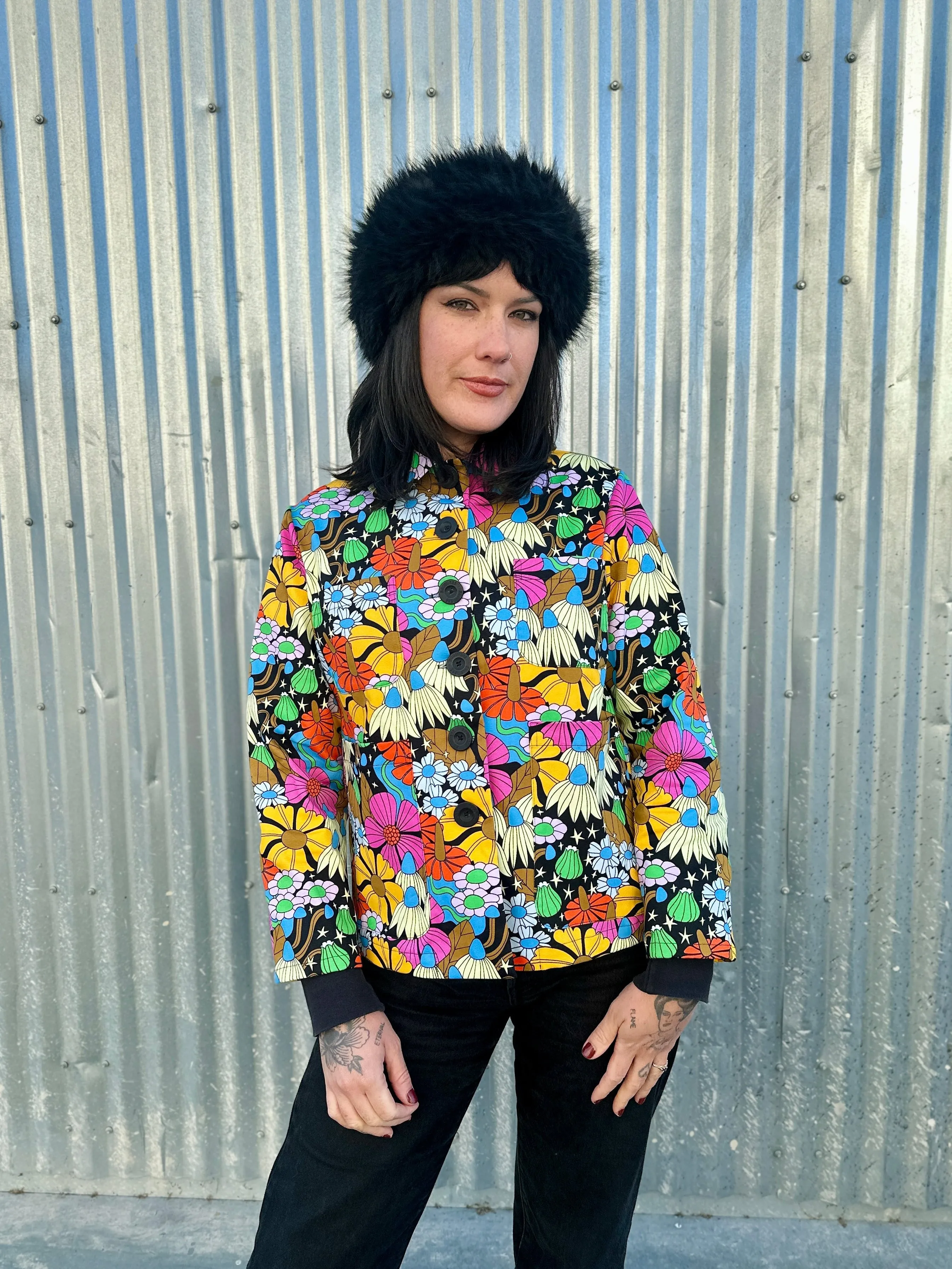 Chore Coat Cosmic Floral sold by Nooworks product image thumbnail 4