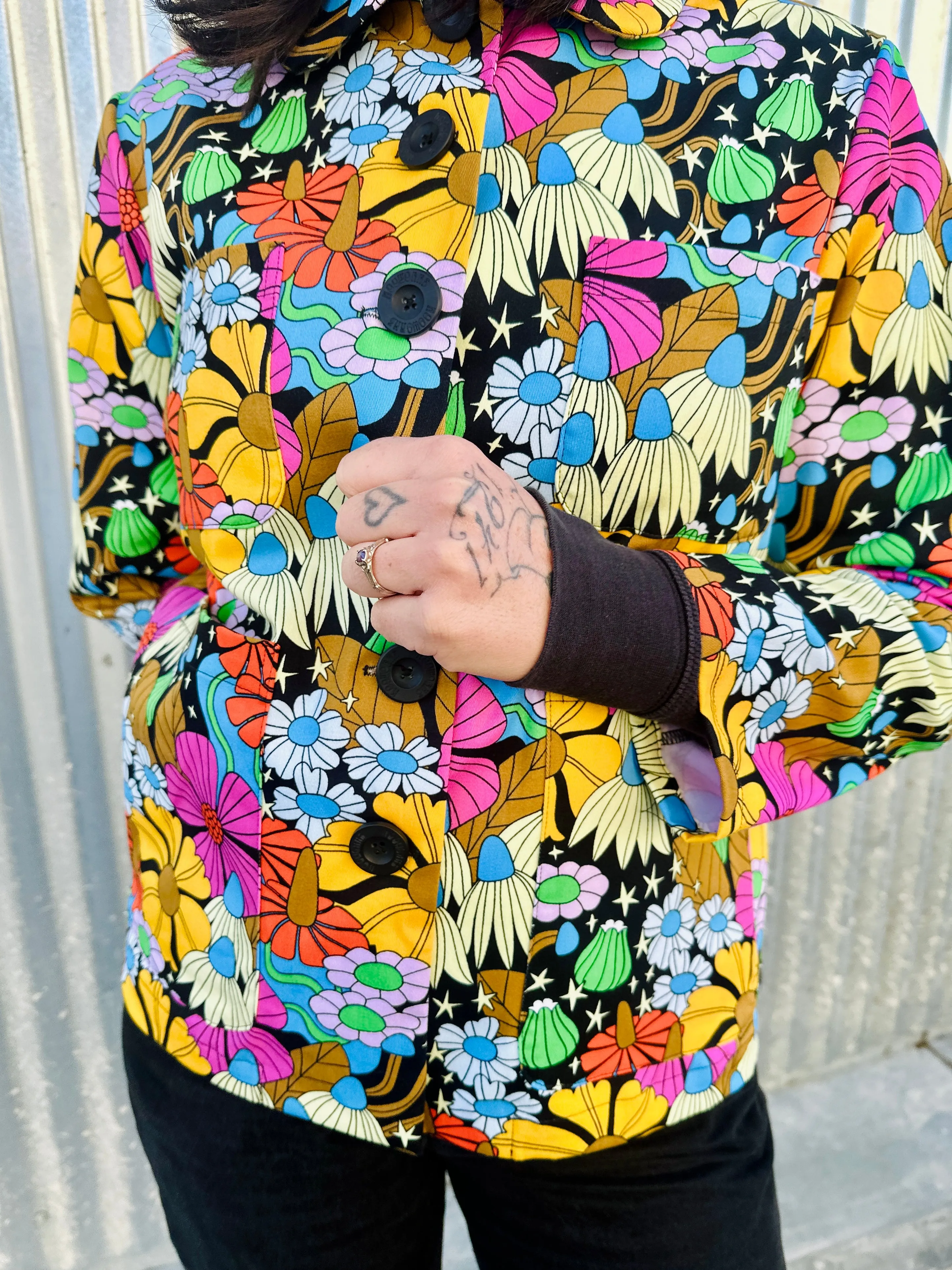 Chore Coat Cosmic Floral sold by Nooworks product image thumbnail 2