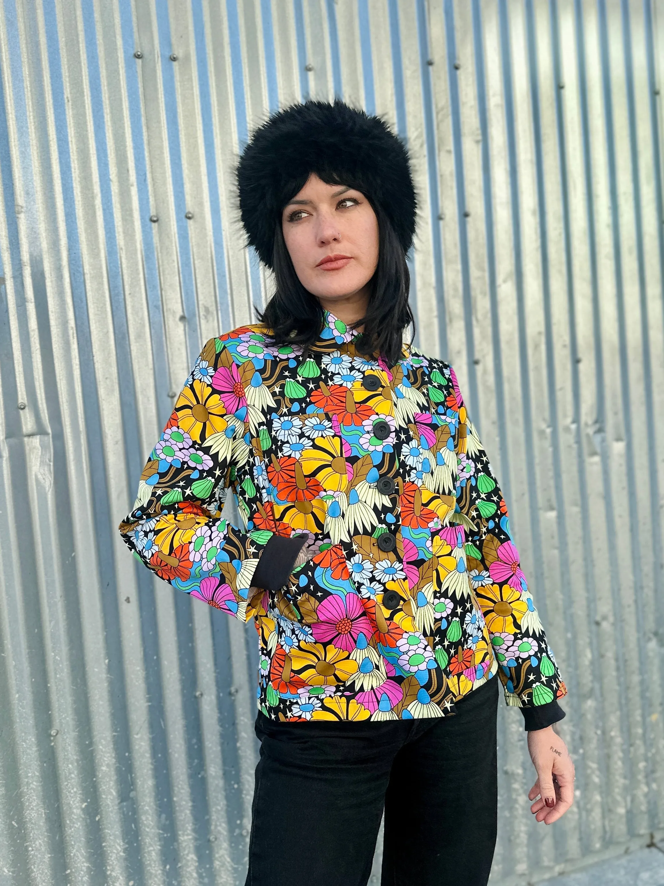 Chore Coat Cosmic Floral sold by Nooworks