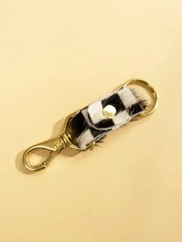Keychain - Checkered Hair On Hide made by PRIMECUT
