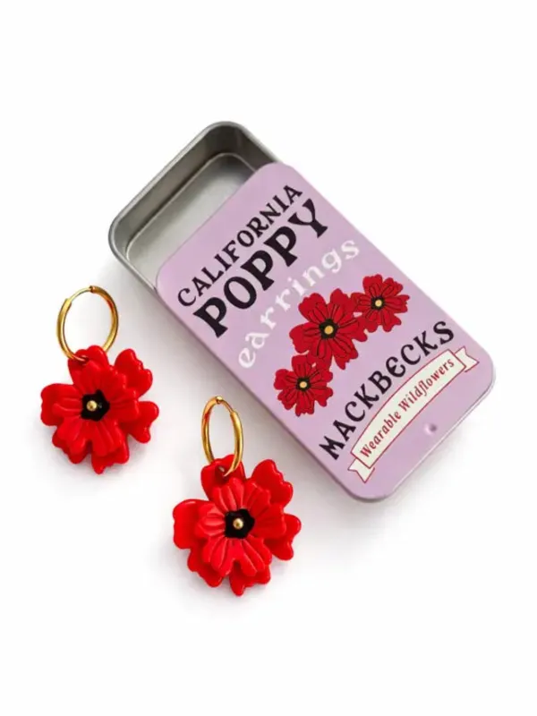Poppy Earrings made by Nooworks