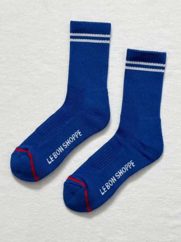 Boyfriend Socks - Cobalt made by Le Bon Shoppe