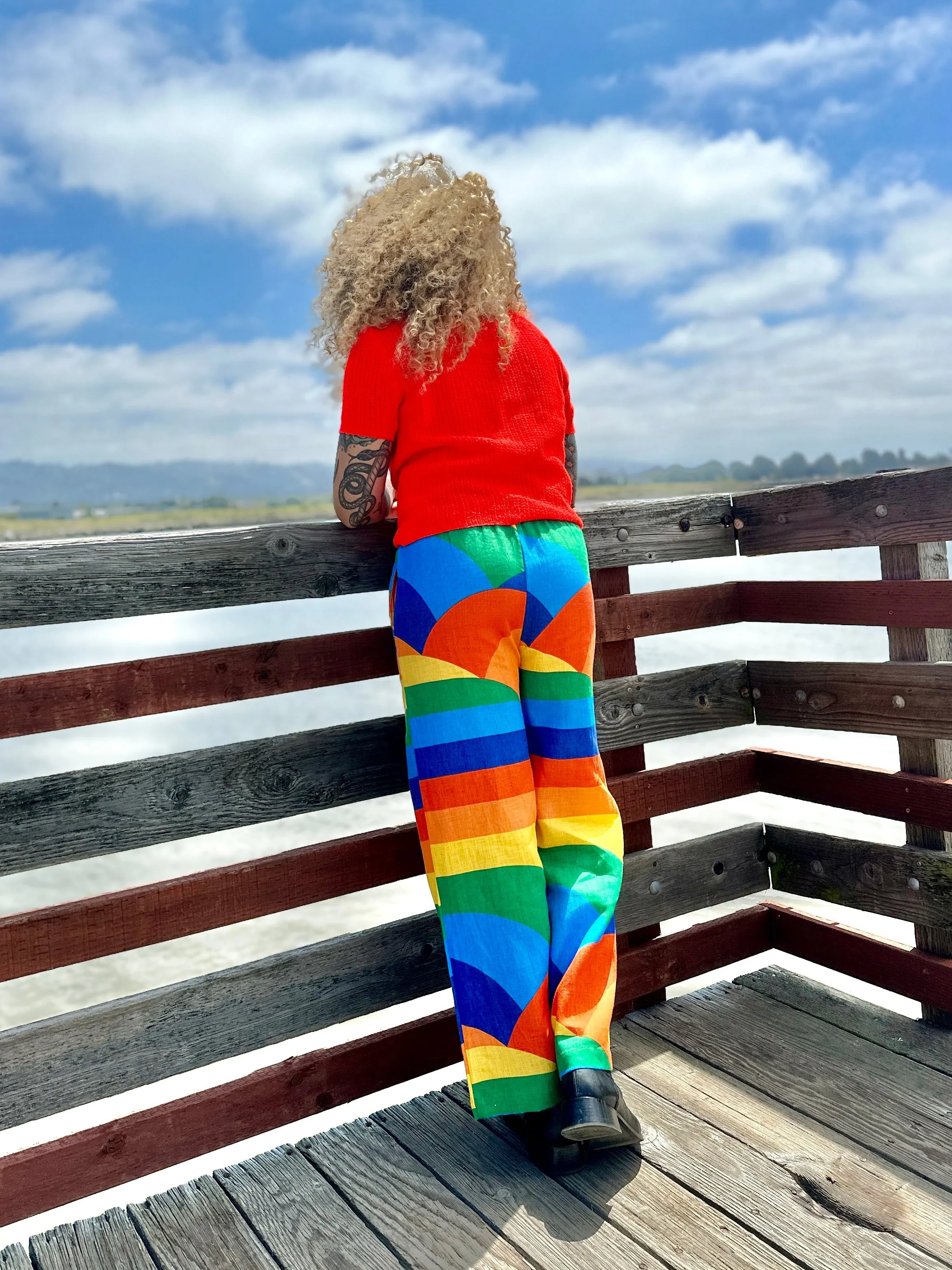 Linen Catalina Pant Sunset Valley sold by Nooworks product image thumbnail 4