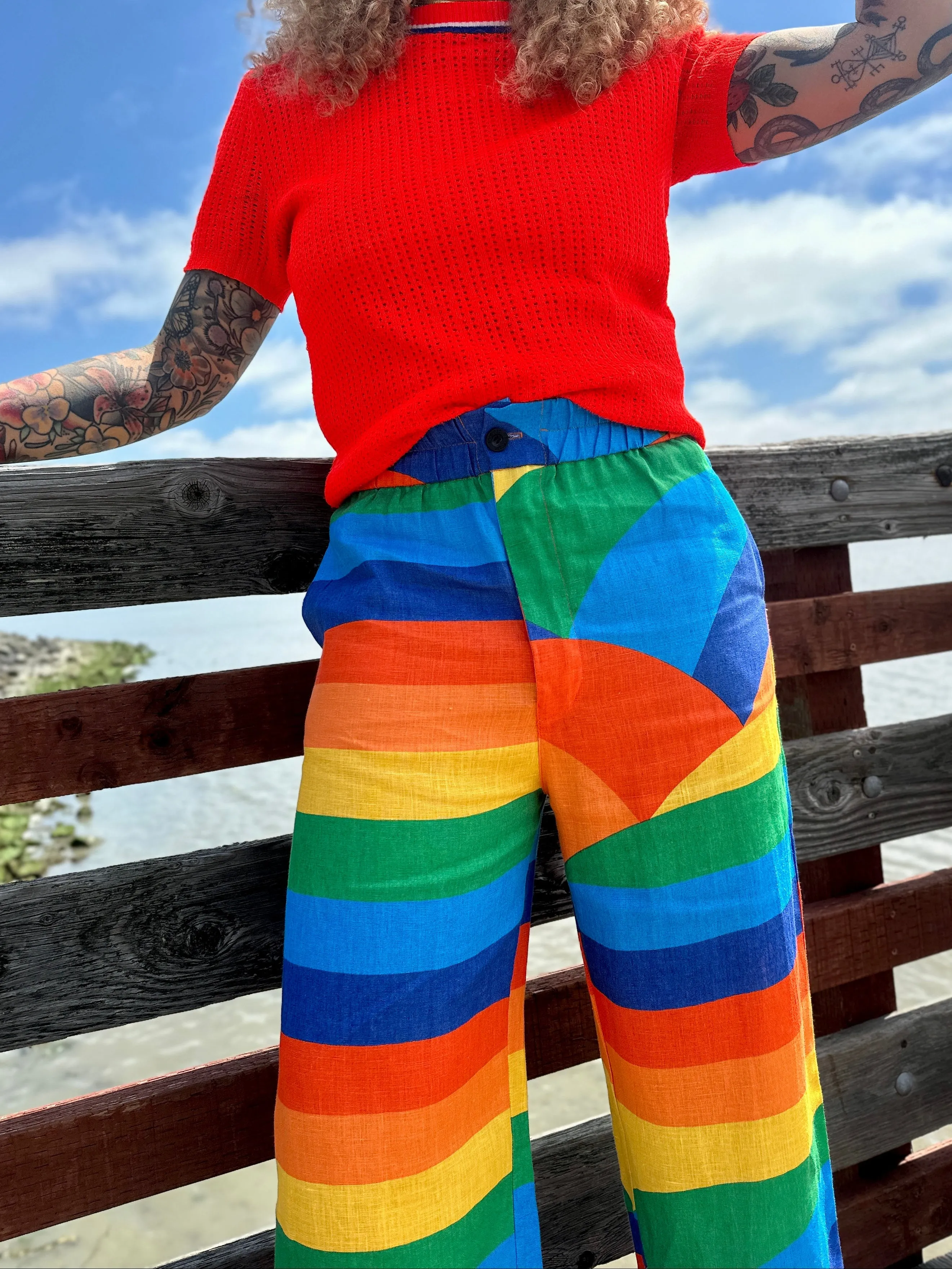 Linen Catalina Pant Sunset Valley sold by Nooworks product image thumbnail 2