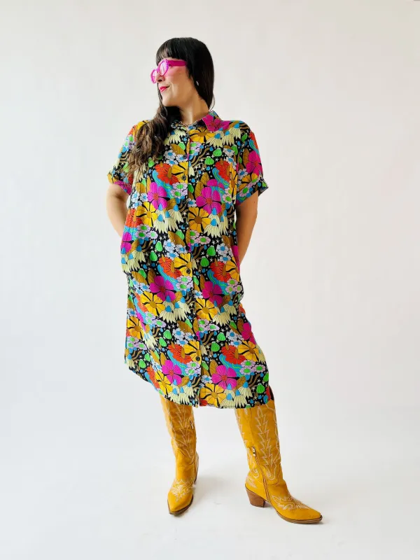 River Dress Cosmic Floral made by Nooworks
