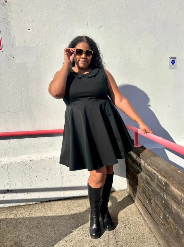 Peter Pan Dress Black sold by Nooworks