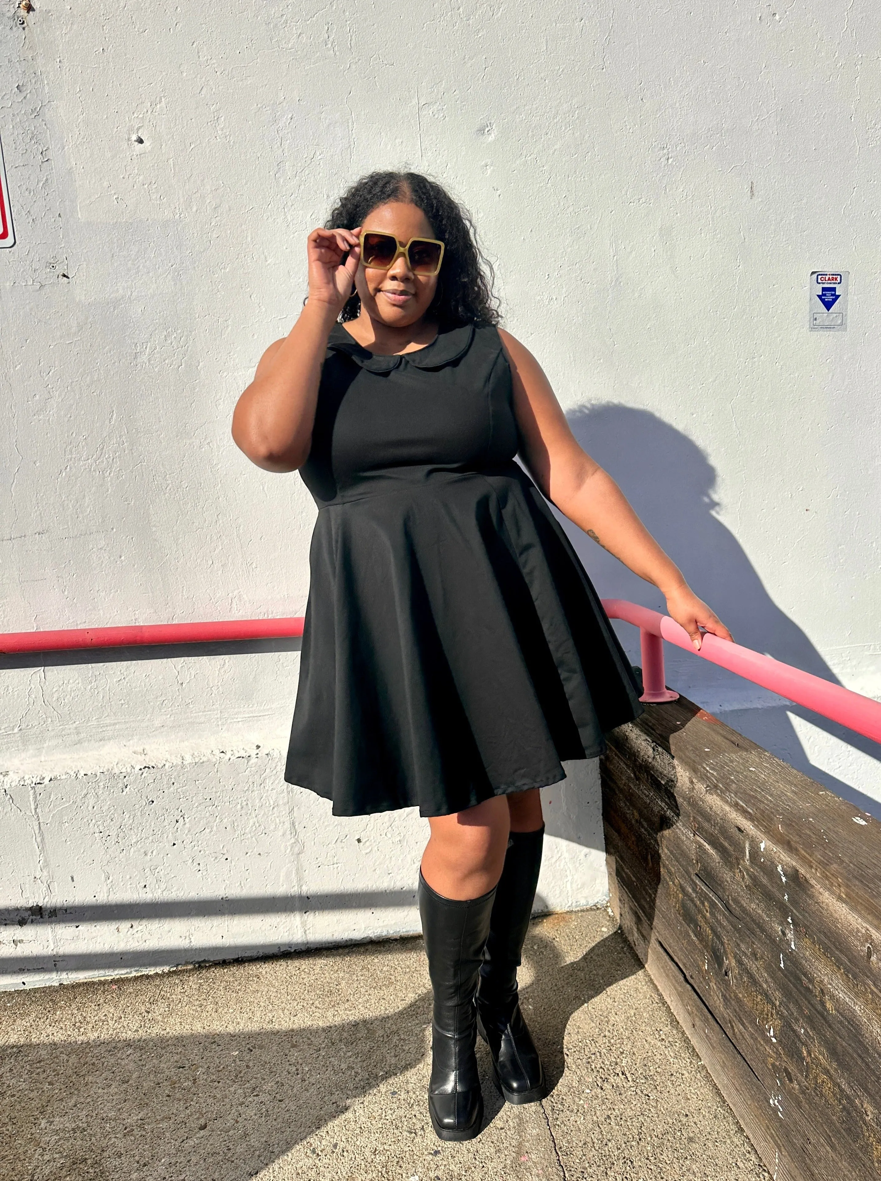 Peter Pan Dress Black sold by Nooworks