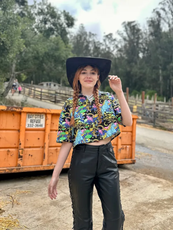 Linen Olivia Top Unicorn sold by Nooworks