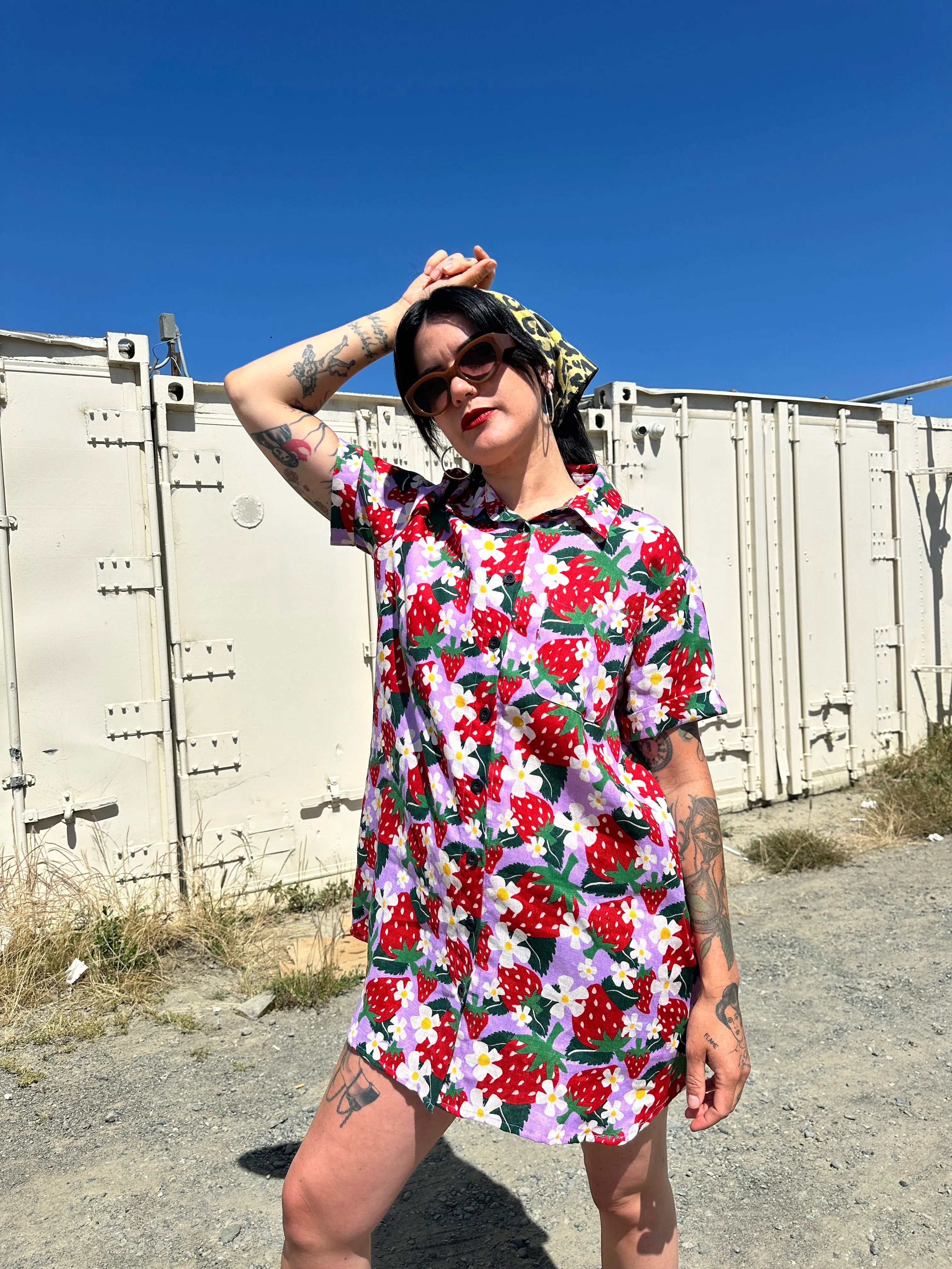 Linen Shirt Dress Berries sold by Nooworks product image thumbnail 2