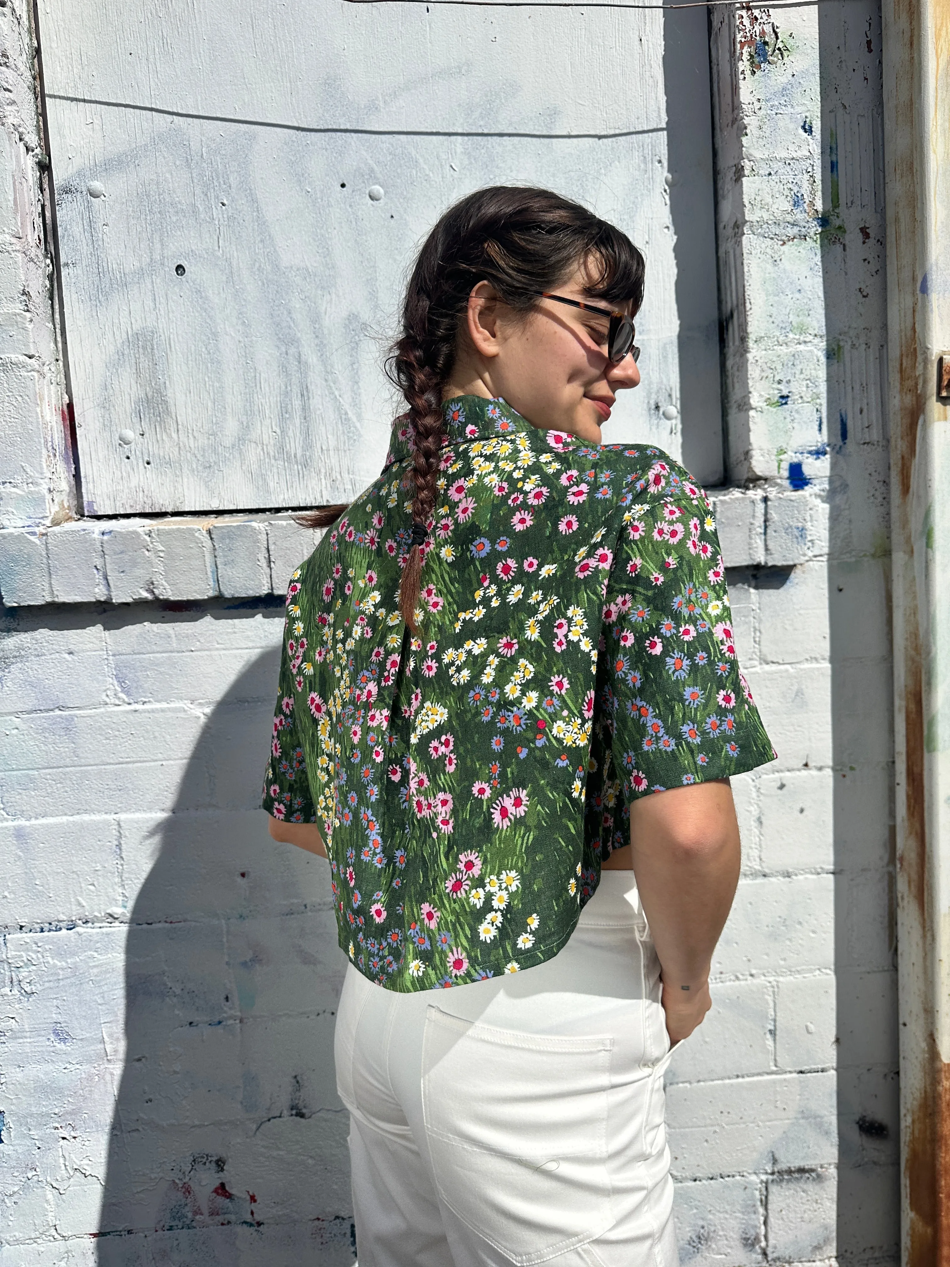 Linen Olivia Top Meadow sold by Nooworks product image thumbnail 3