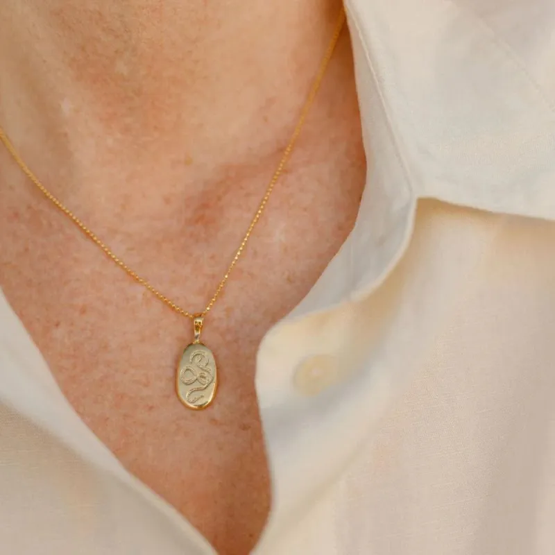 Serpent Rising Snake Pendant - Gold Plated sold by Nooworks