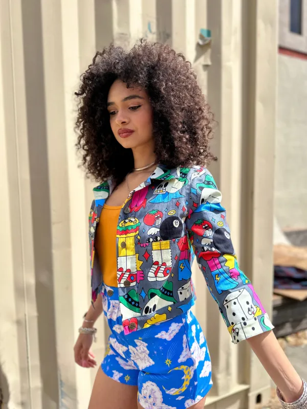 Hemp Shorty Jacket Burger Babie sold by Nooworks