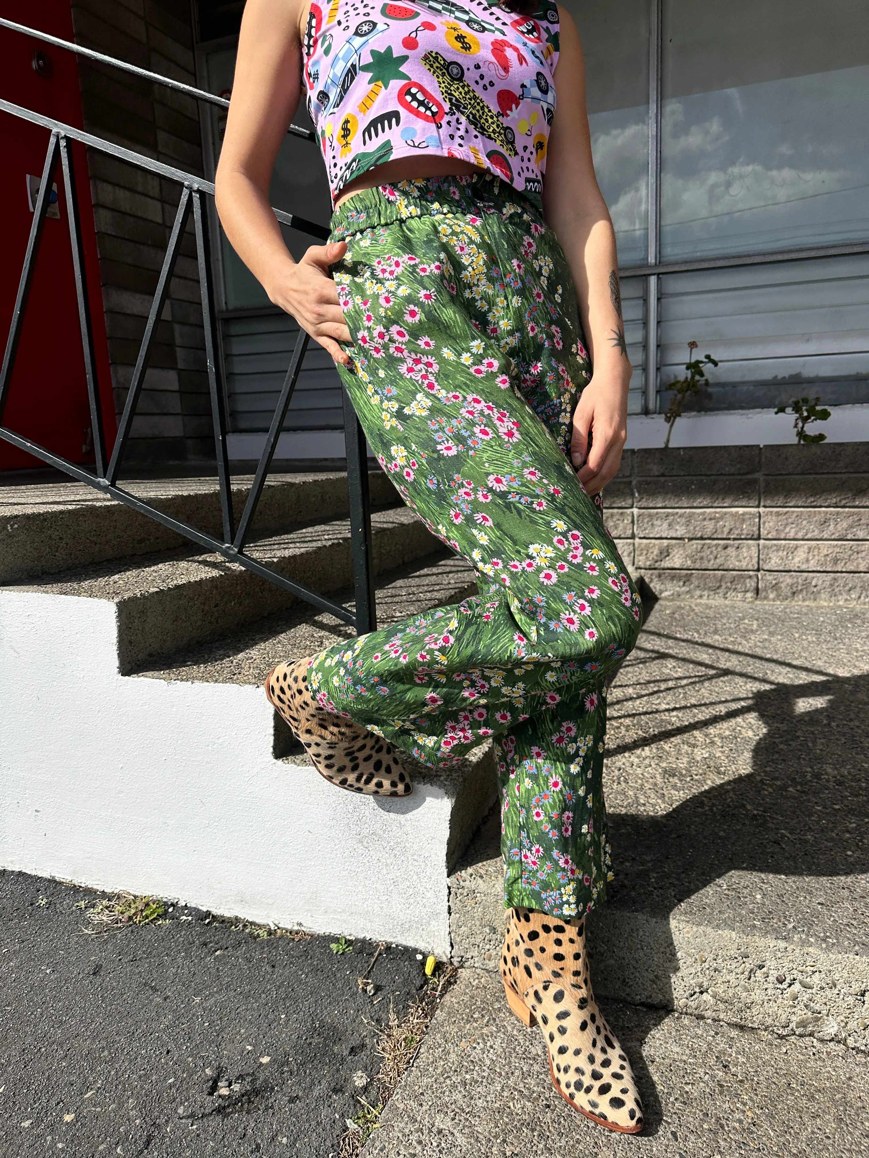 Linen Catalina Pant Meadow sold by Nooworks product image thumbnail 5