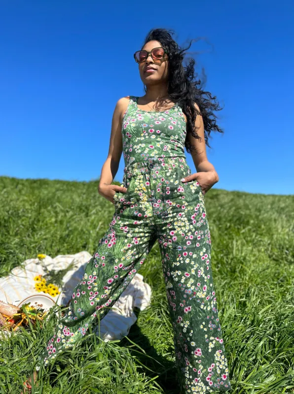 Linen Catalina Pant Meadow sold by Nooworks