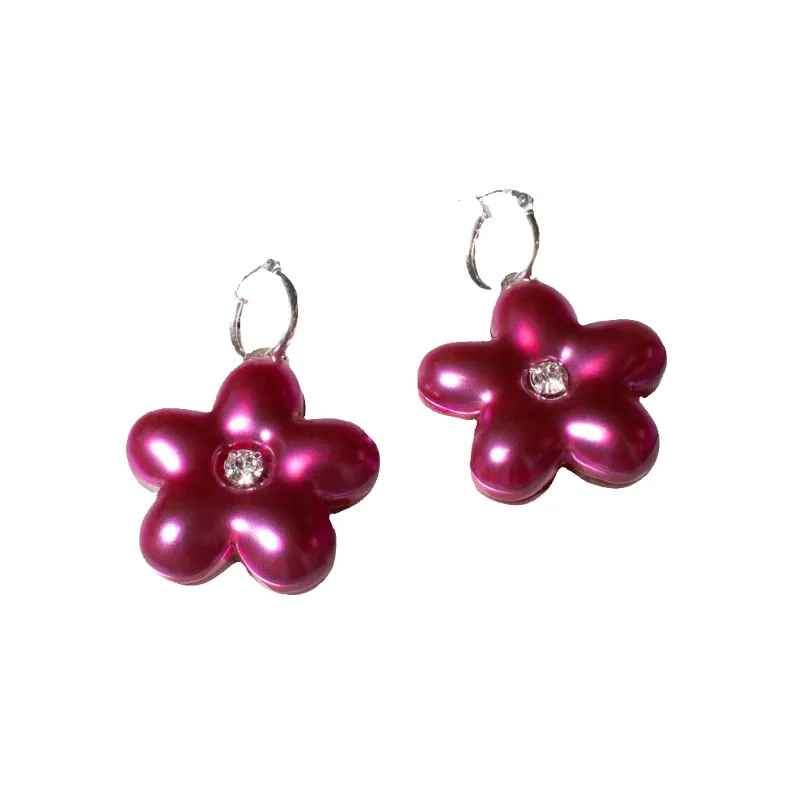 PUFFY FLOWER EARRINGS sold by Tamara Malas