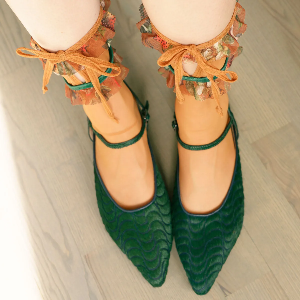 Mushroom Fairy Ruffle Socks + Scrunchie Set sold by Tamara Malas product image thumbnail 2