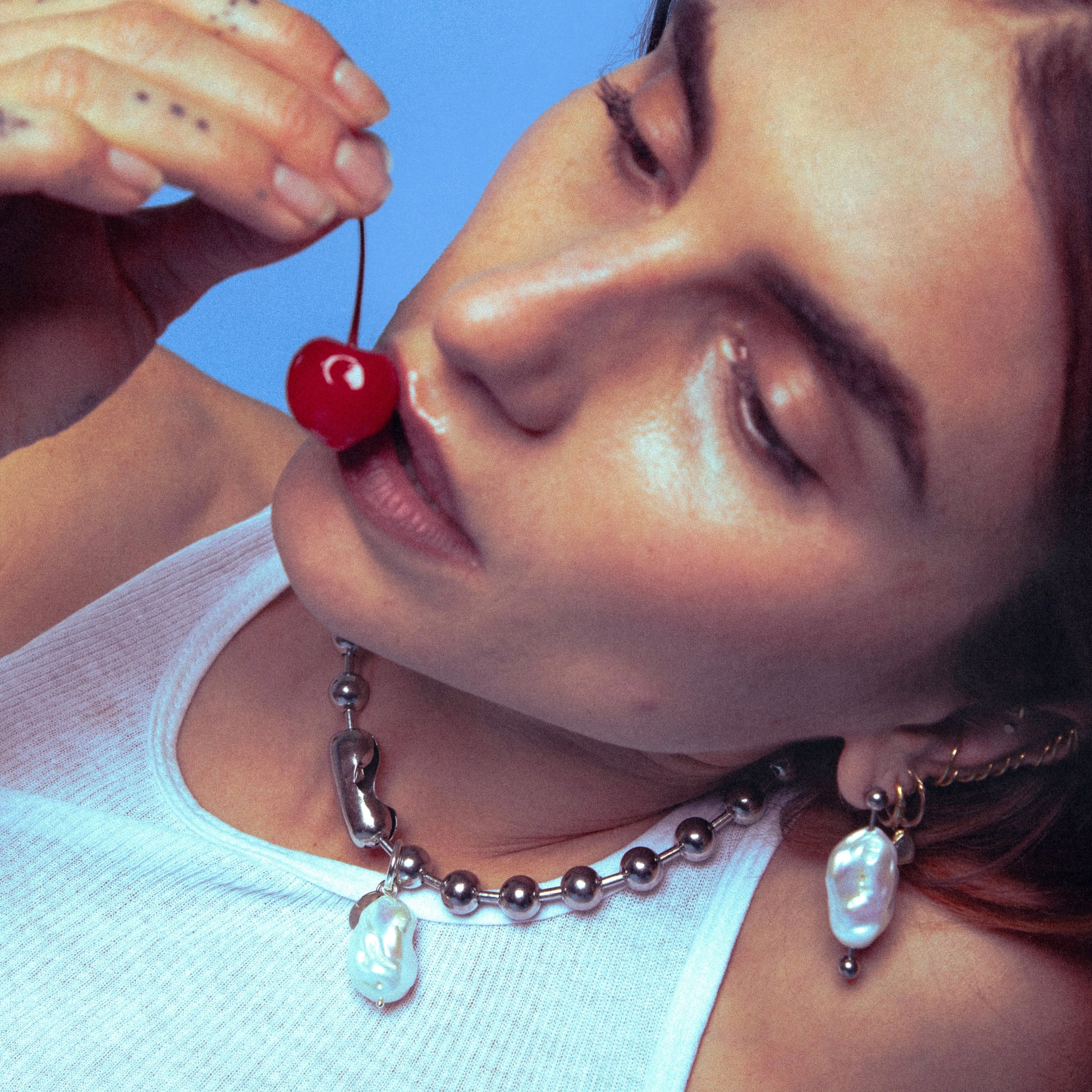 Pierced Pearl Earrings sold by Tamara Malas product image thumbnail 3