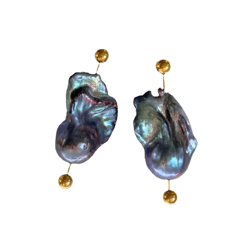 Pierced Pearl Earrings sold by Tamara Malas