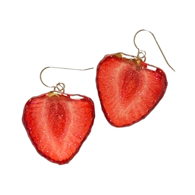 Strawberry Slice Earrings sold by Tamara Malas