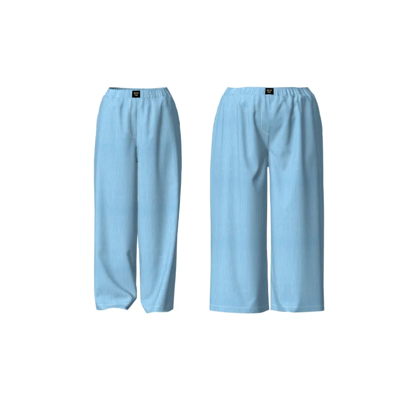 RELAXED WIDE LEG TROUSER - LIGHT BLUE sold by Pinecone Row