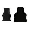 CROPPED RACERBACK TOP - BLACK sold by Pinecone Row