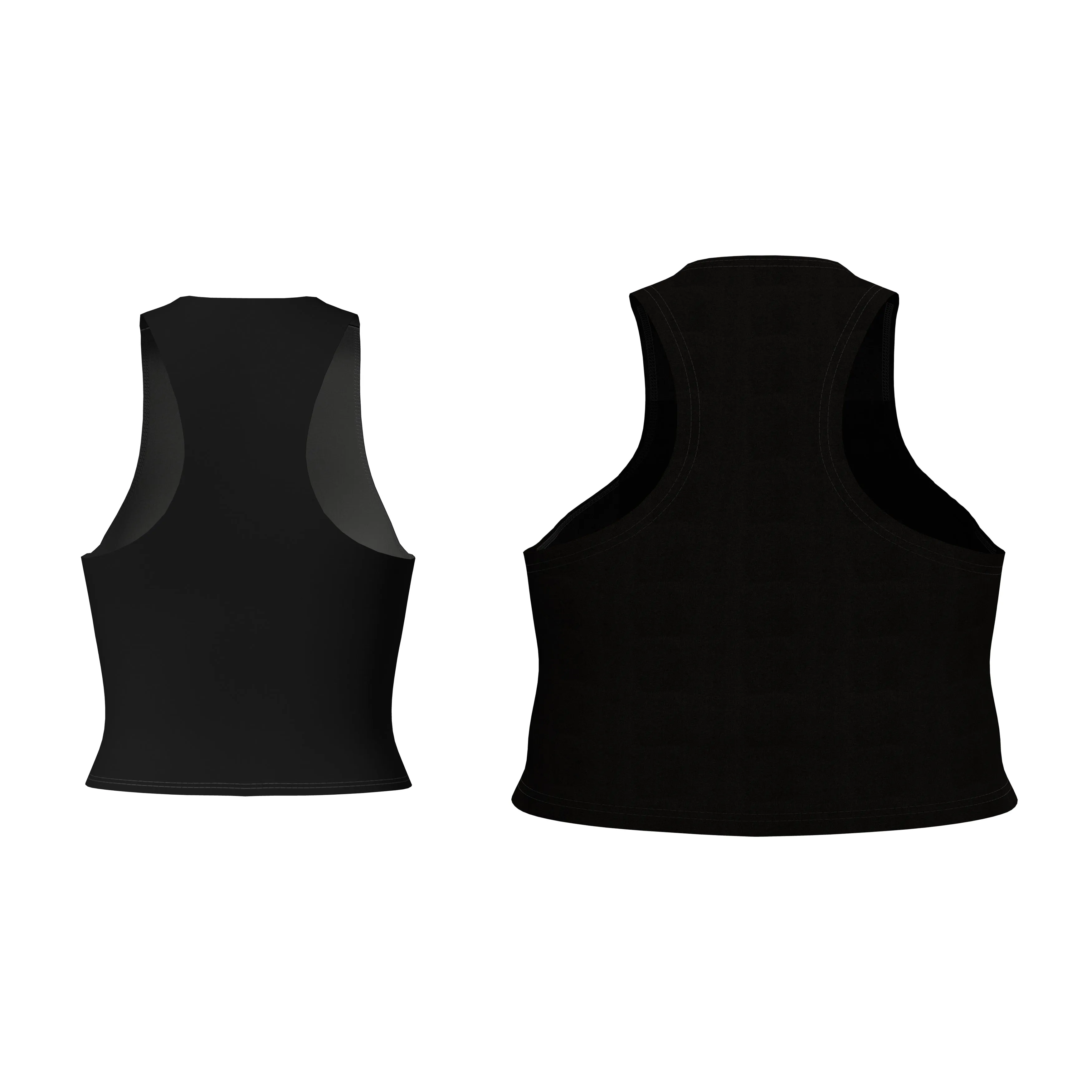 CROPPED RACERBACK TOP - BLACK sold by Pinecone Row product image thumbnail 2