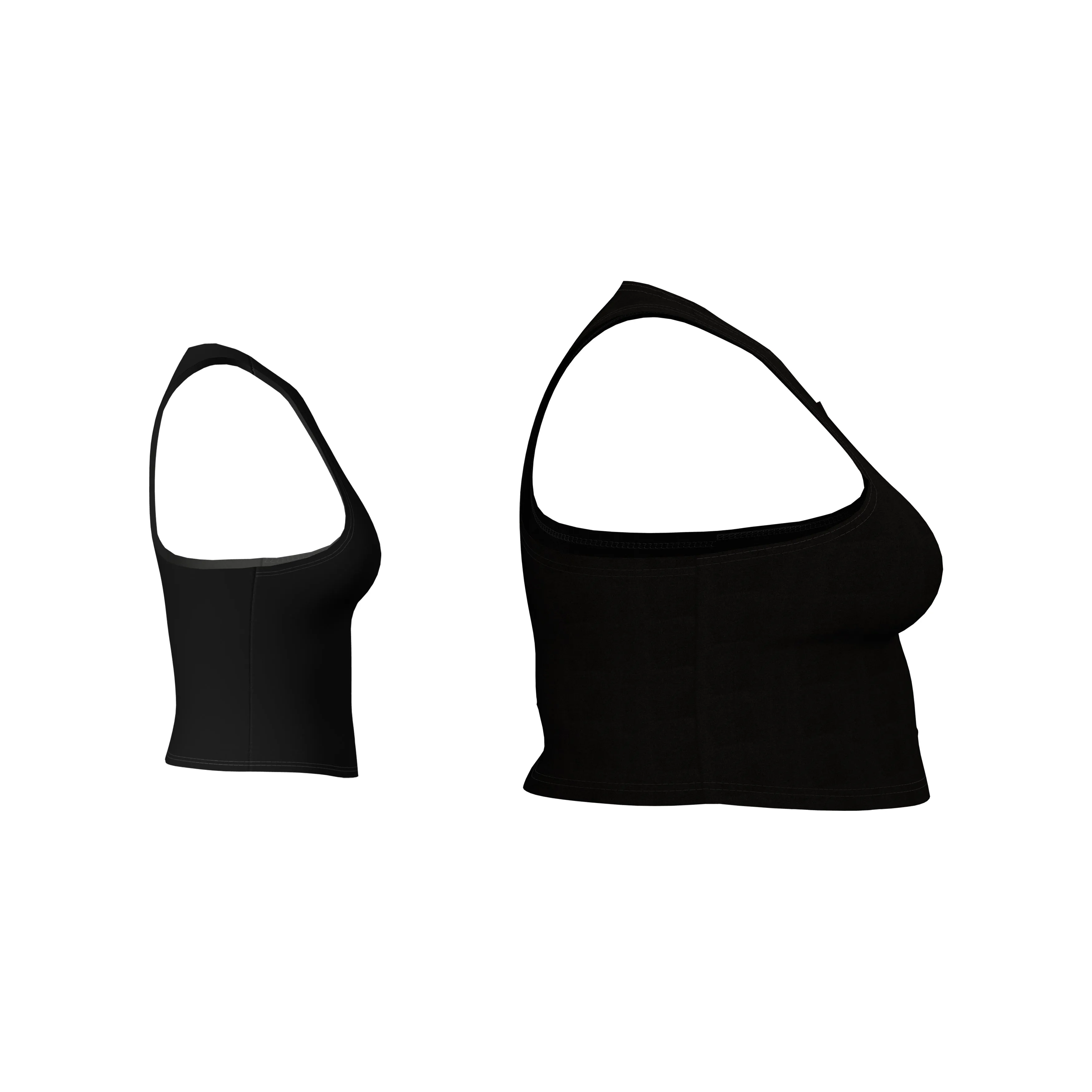 CROPPED RACERBACK TOP - BLACK sold by Pinecone Row product image thumbnail 4