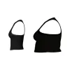 CROPPED RACERBACK TOP - BLACK sold by Pinecone Row