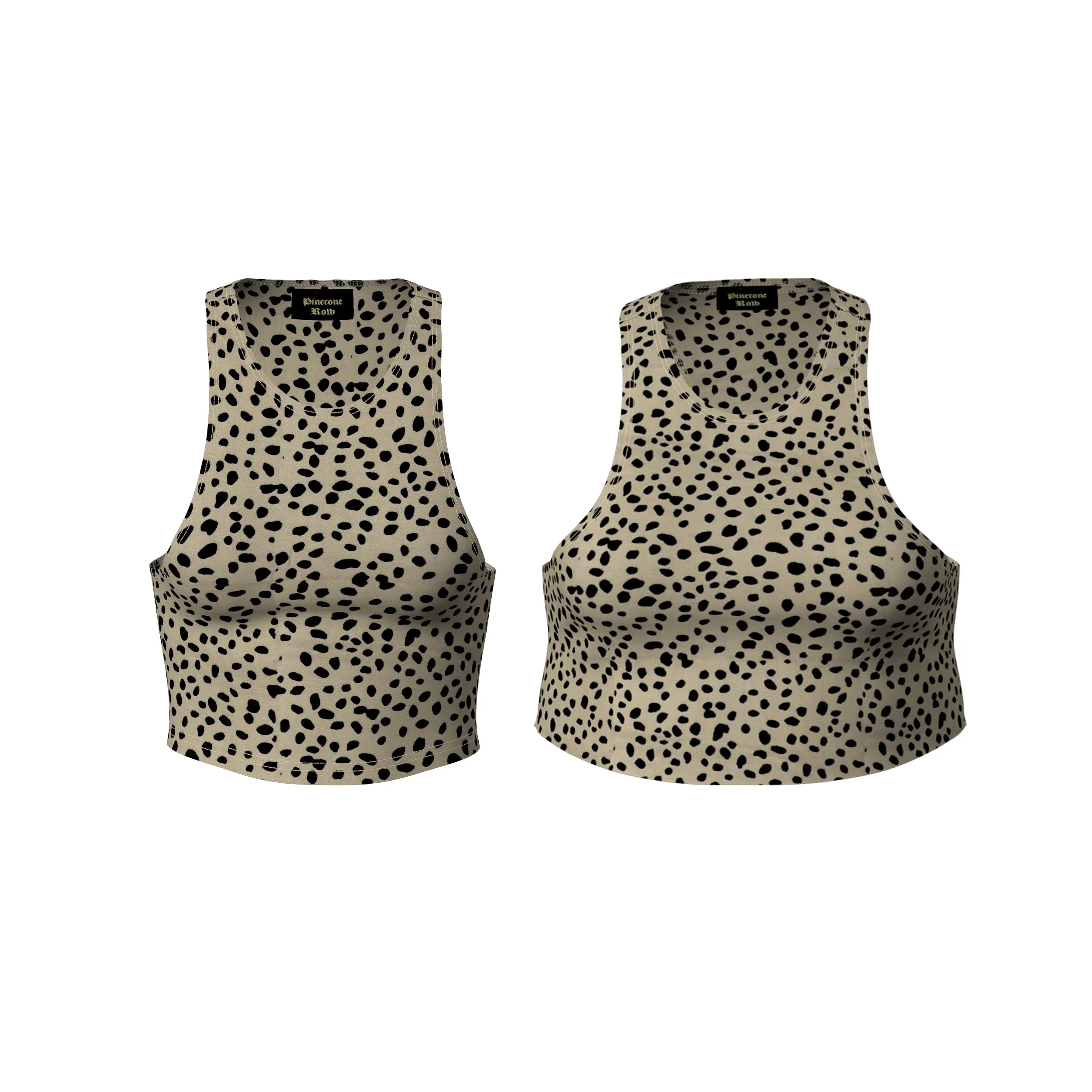 CROPPED RACERBACK TOP - CHEETAH PRINT sold by Pinecone Row