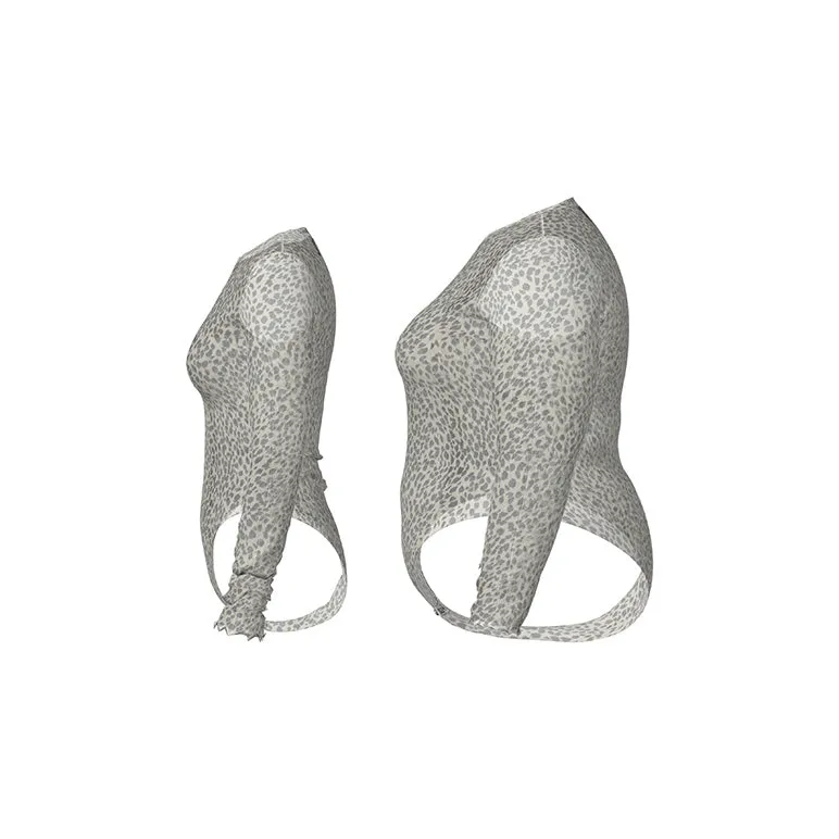 MESH CREWNECK BODYSUIT - CHEETAH sold by Pinecone Row product image thumbnail 4
