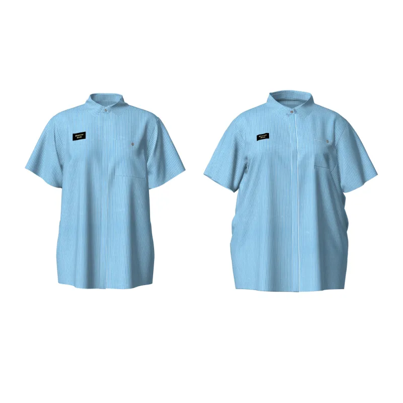 SHORT SLEEVE BUTTON-UP SHIRT - LIGHT BLUE sold by Pinecone Row