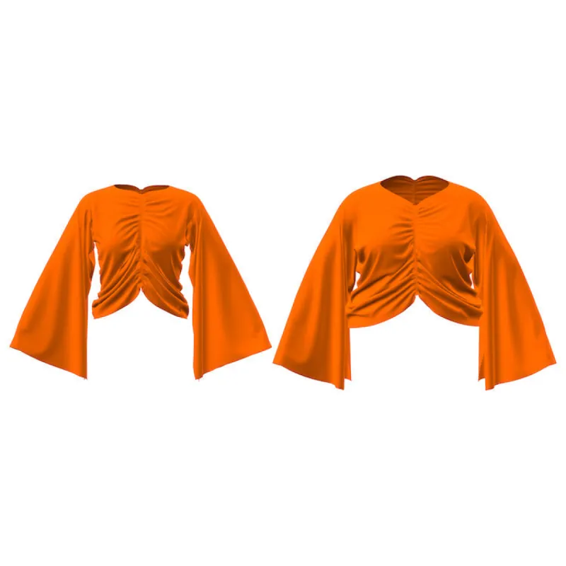 EXAGGERATED SLEEVE SHIRT W/ FRONT & BACK DRAWCORD TUNNELS sold by Pinecone Row