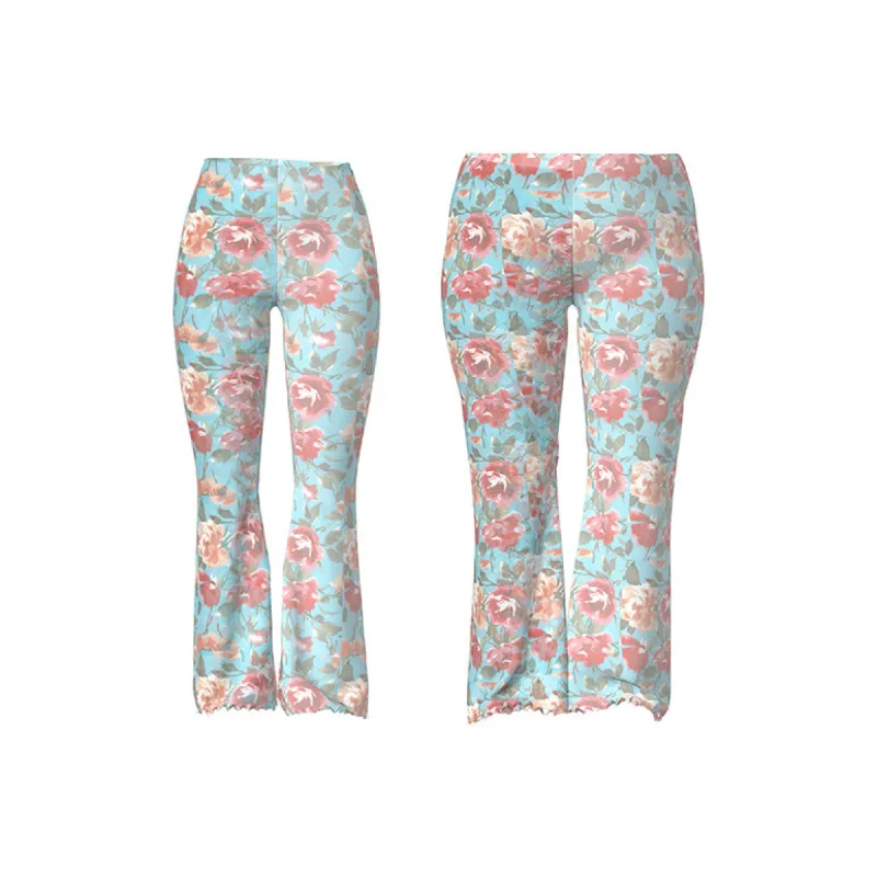 MESH FLARE LEGGING - SKY BLUE sold by Pinecone Row