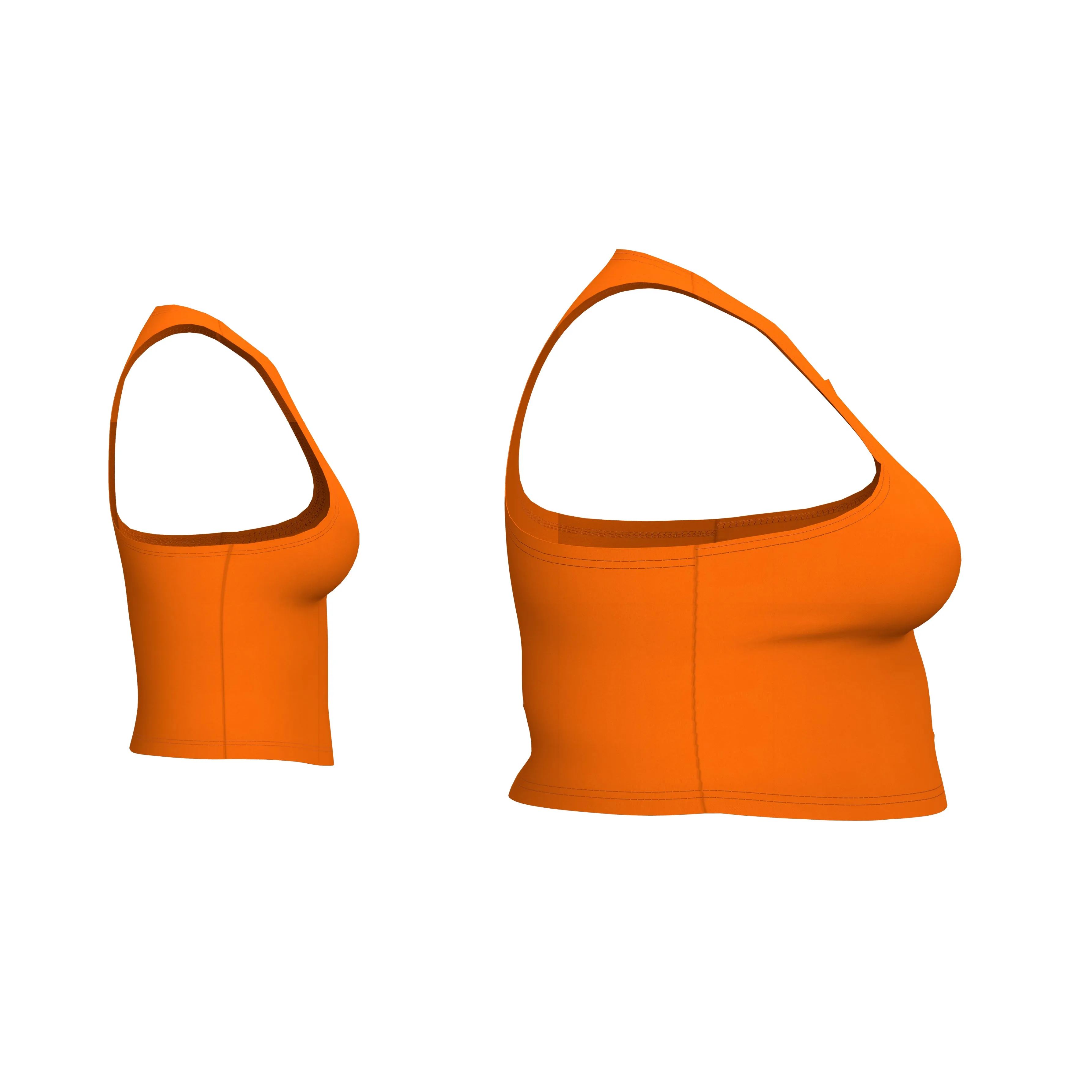 CROPPED RACERBACK TOP - ORANGE sold by Pinecone Row product image thumbnail 3
