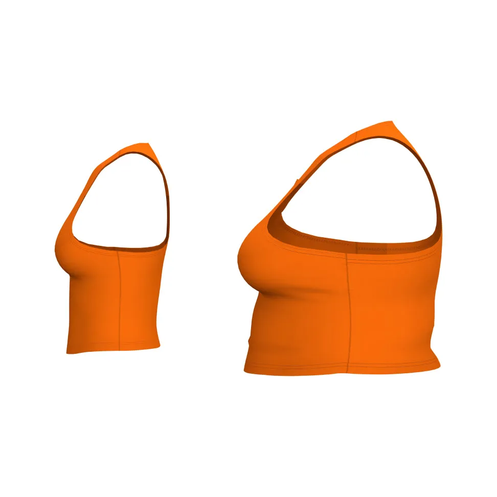 CROPPED RACERBACK TOP - ORANGE sold by Pinecone Row product image thumbnail 4