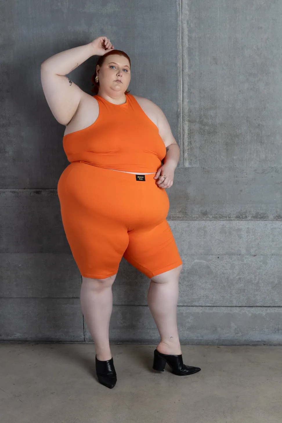 CROPPED RACERBACK TOP - ORANGE sold by Pinecone Row product image thumbnail 5