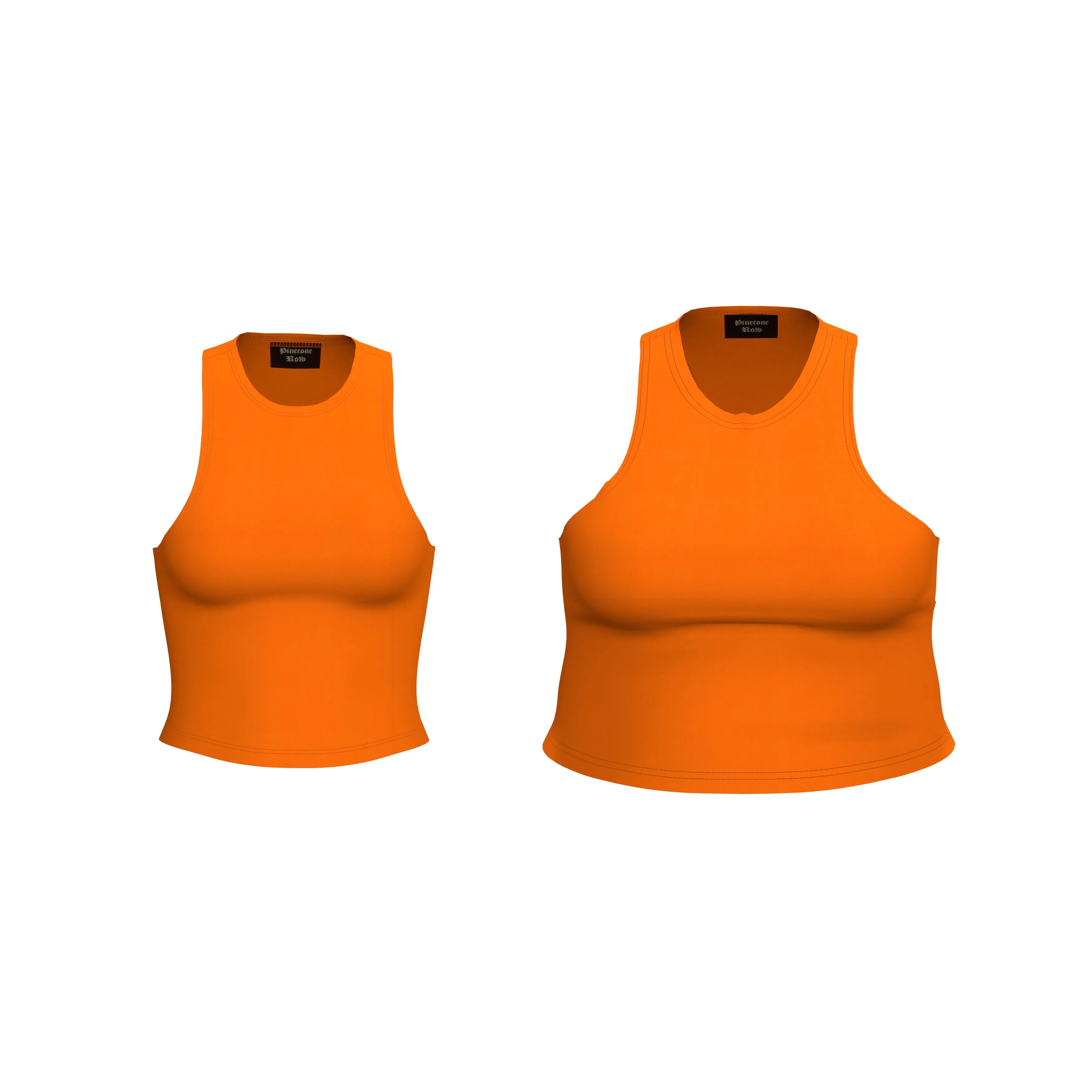 CROPPED RACERBACK TOP - ORANGE sold by Pinecone Row