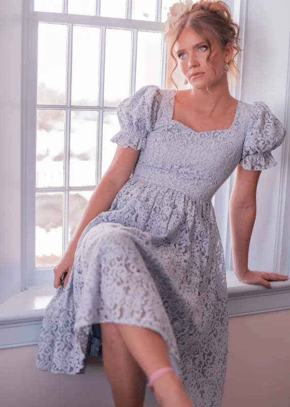 Vada Midi Dress - Pink Lace - Petal & Pup USA