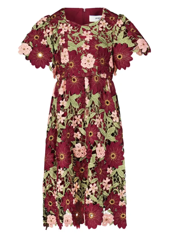 Flower Waltz Girls Dress Eggplant sold by JessaKae