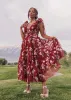 Margaret Midi Dress Red sold by JessaKae